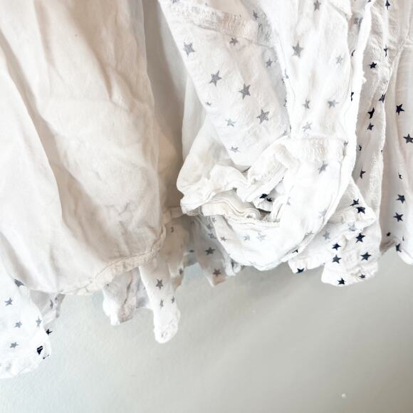 Storia Star Print V Neck Sleeveless Tie Waist Romper Playsuit White Medium - Picture 10 of 12